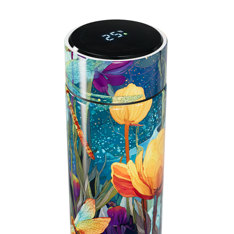 Garrafa Térmica Touch - Floral Colorida Inox