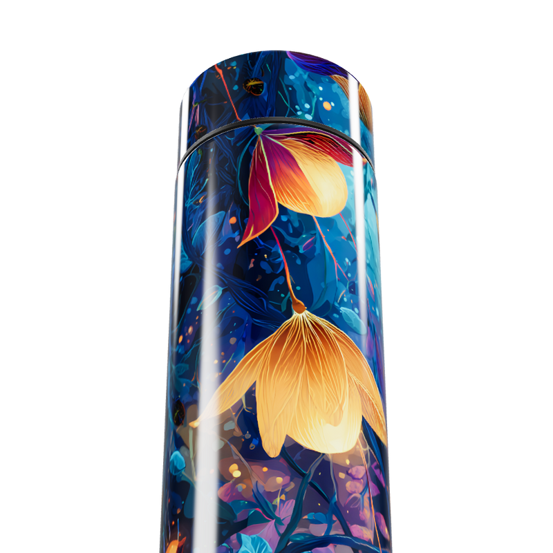 Garrafa Térmica Touch - Floral Azul