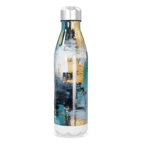 Garrafa Inox - Estampa Abstrata Colorida