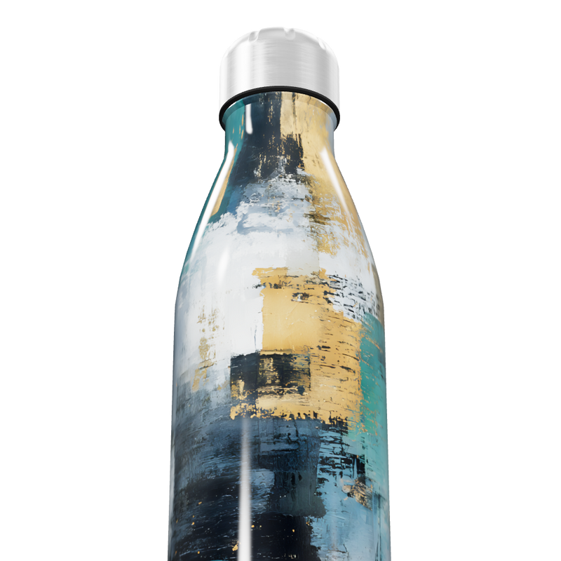 Garrafa Inox - Estampa Abstrata Colorida