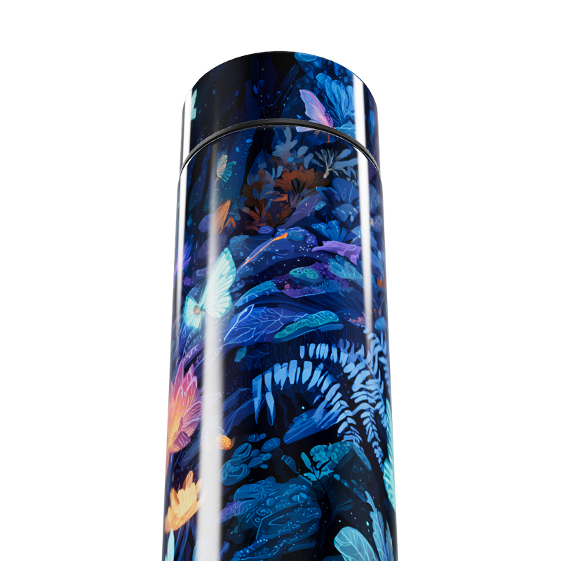 Garrafa Térmica Touch - Estampa Floral Azul