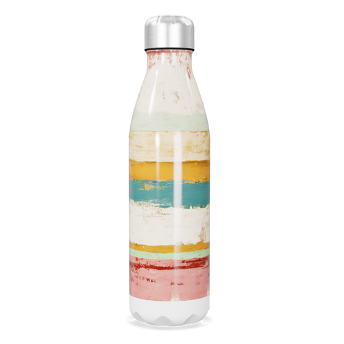 Garrafa Inox - Estampada Listras Coloridas