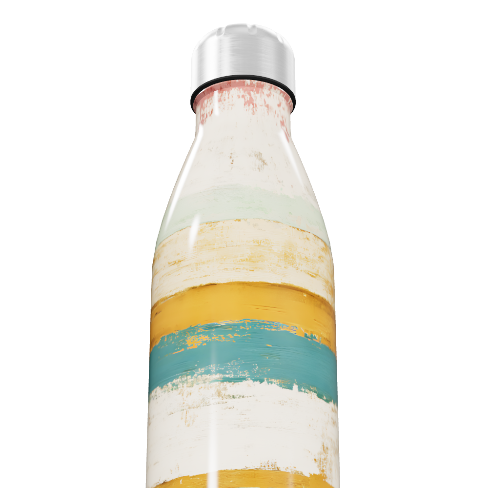 Garrafa Inox - Estampada Listras Coloridas