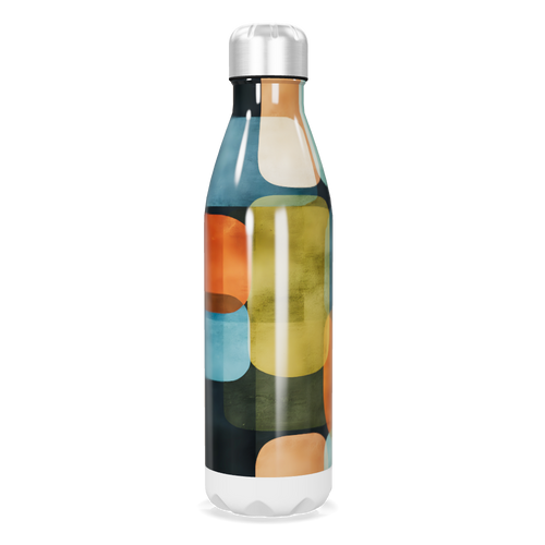 Garrafa Inox - Colorida com Estampas Geométricas