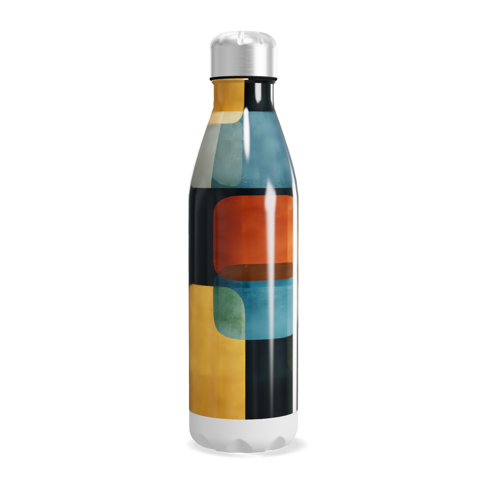 Garrafa Inox - Colorida com Estampas Geométricas