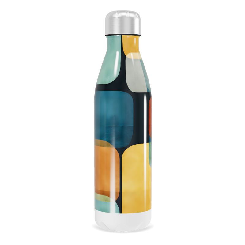 Garrafa Inox - Colorida com Estampas Geométricas