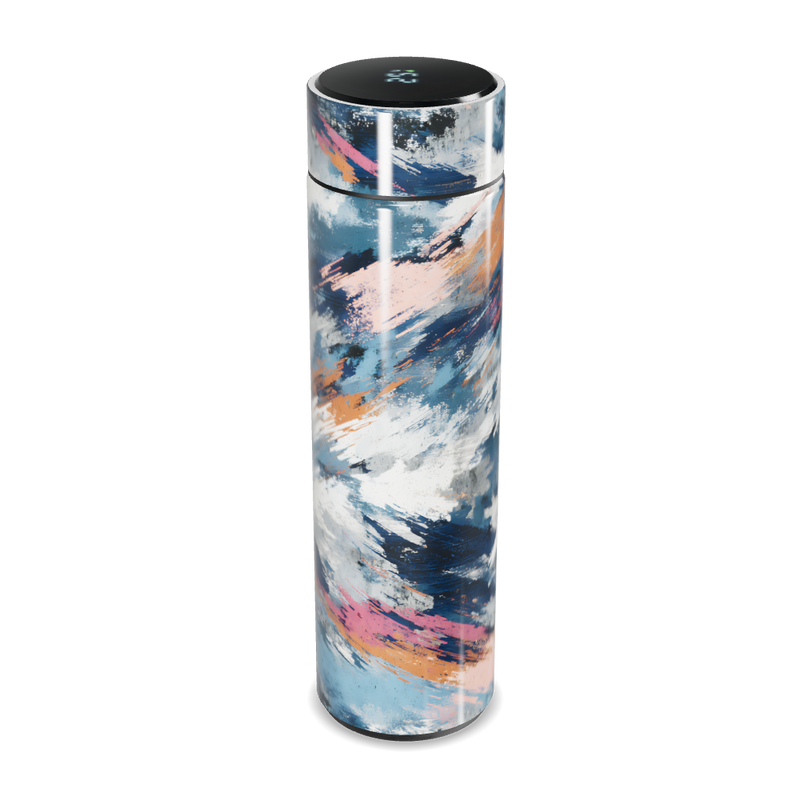 Garrafa Térmica Touch - Estampa Abstrata Colorida