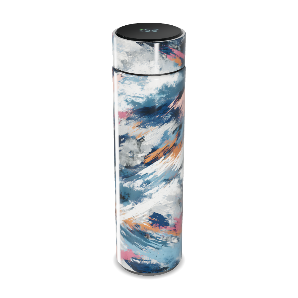 Garrafa Térmica Touch - Estampa Abstrata Colorida