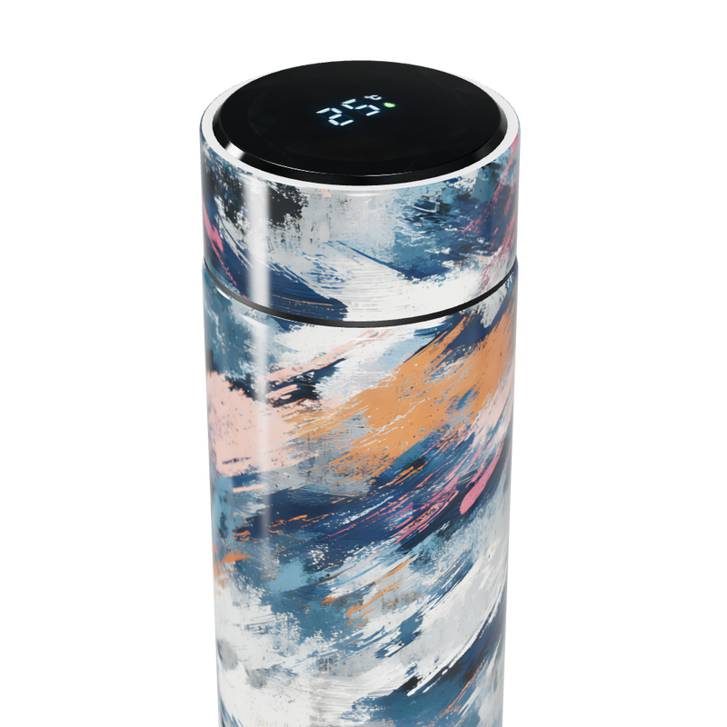 Garrafa Térmica Touch - Estampa Abstrata Colorida