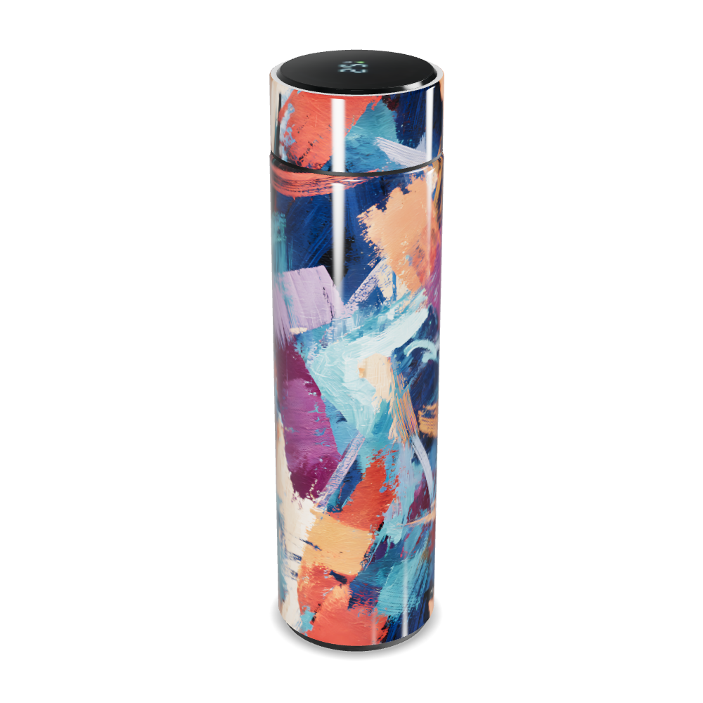 Garrafa Térmica Touch - Abstrata Colorida Inox