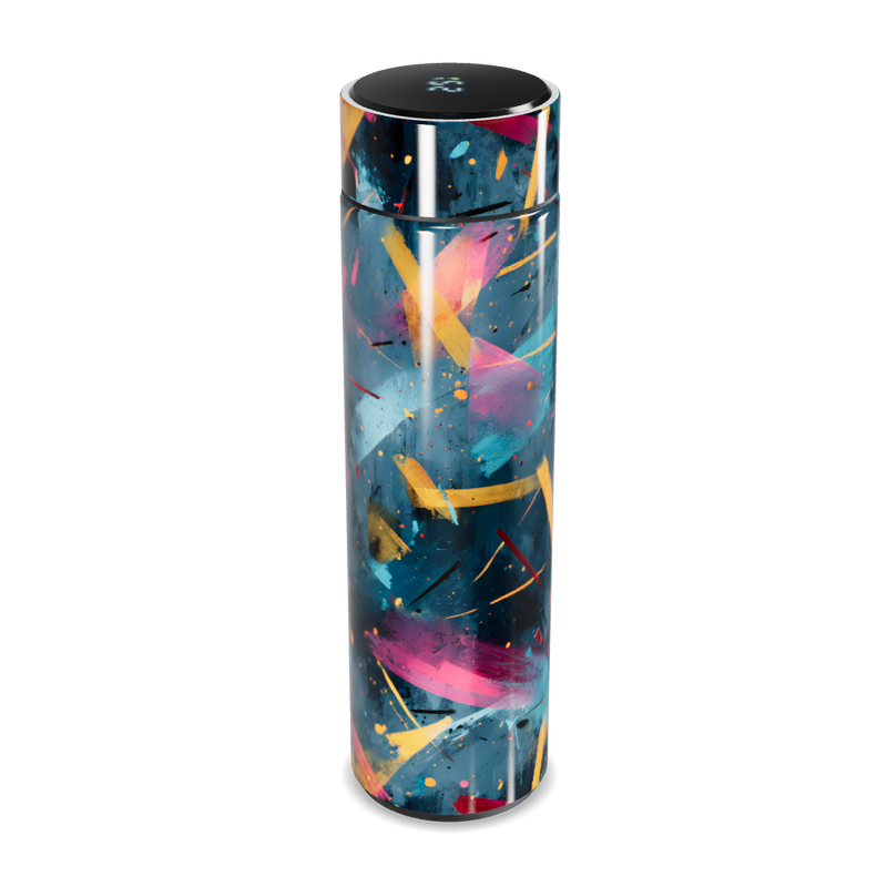 Garrafa Térmica Touch - Estampa Abstrata Colorida