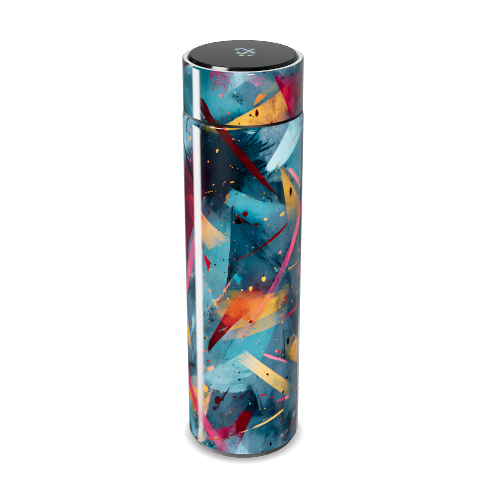 Garrafa Térmica Touch - Estampa Abstrata Colorida