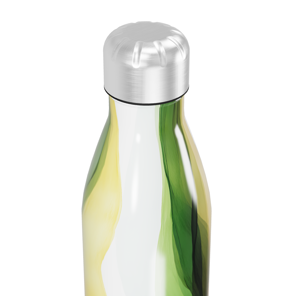 Garrafa Inox Verde e Amarelo Estampada