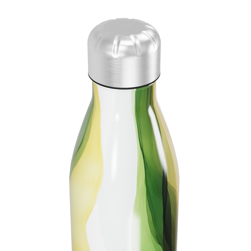 Garrafa Inox Verde e Amarelo Estampada