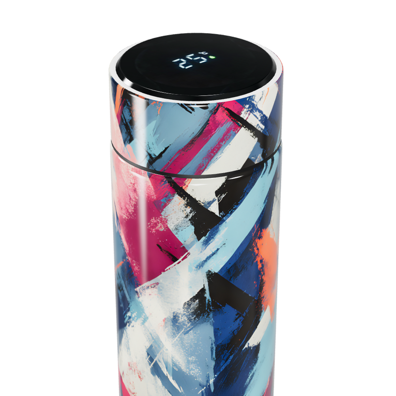 Garrafa Térmica Touch - Estampa Abstrata Colorida