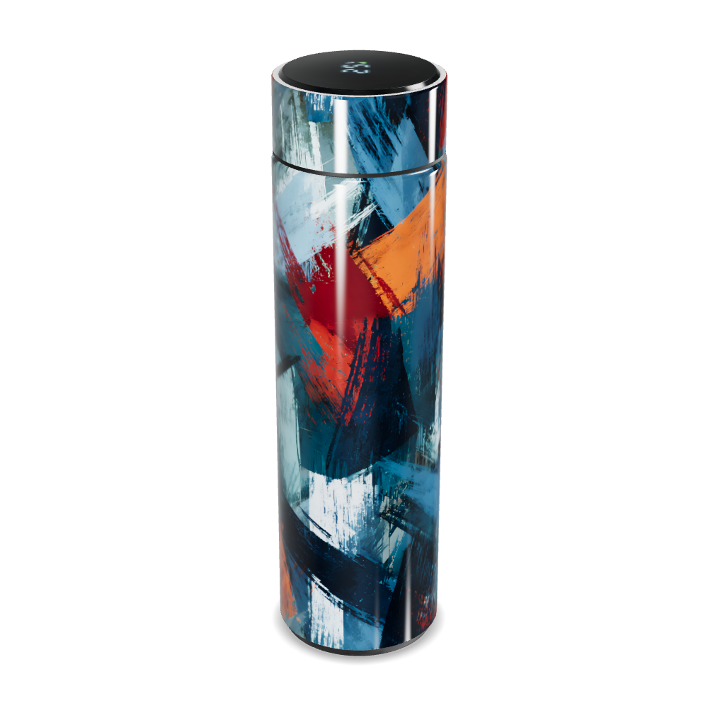 Garrafa Térmica Touch Colorida Abstrata