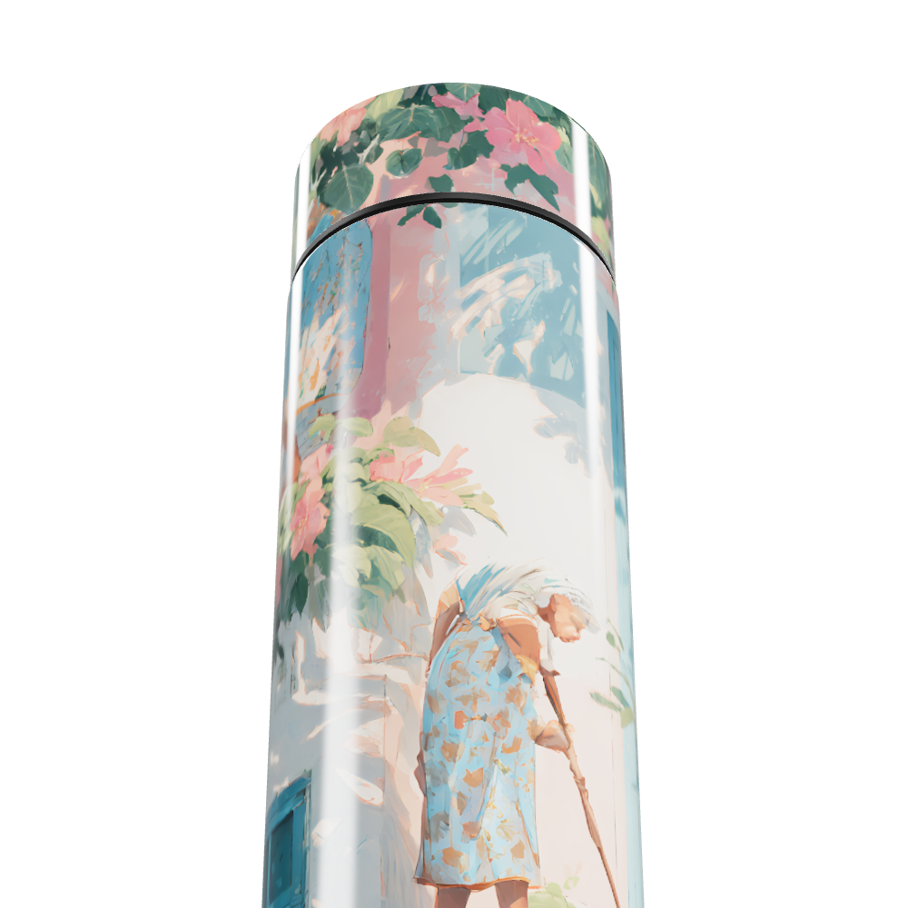 Garrafa Térmica Touch - Estampa Floral Artística