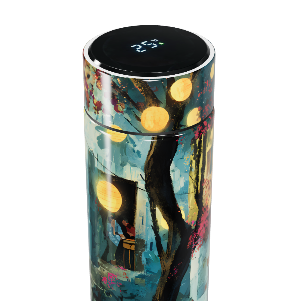 Garrafa Térmica Touch - Estampa Artística Colorida