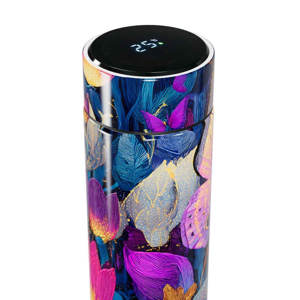 Garrafa Térmica Touch - Borboletas Coloridas