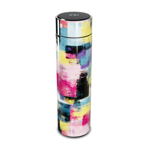 Garrafa Térmica Touch - Colorida com Estampa Abstrata
