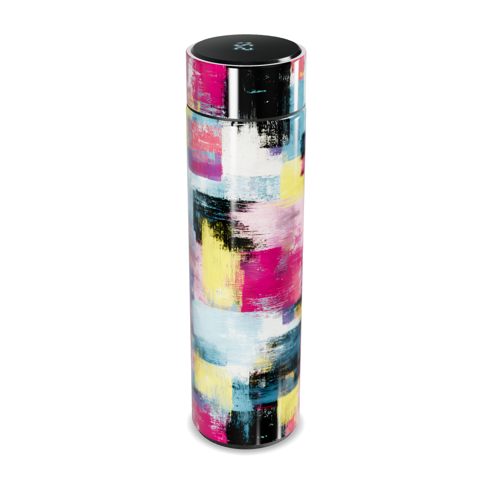 Garrafa Térmica Touch - Colorida com Estampa Abstrata