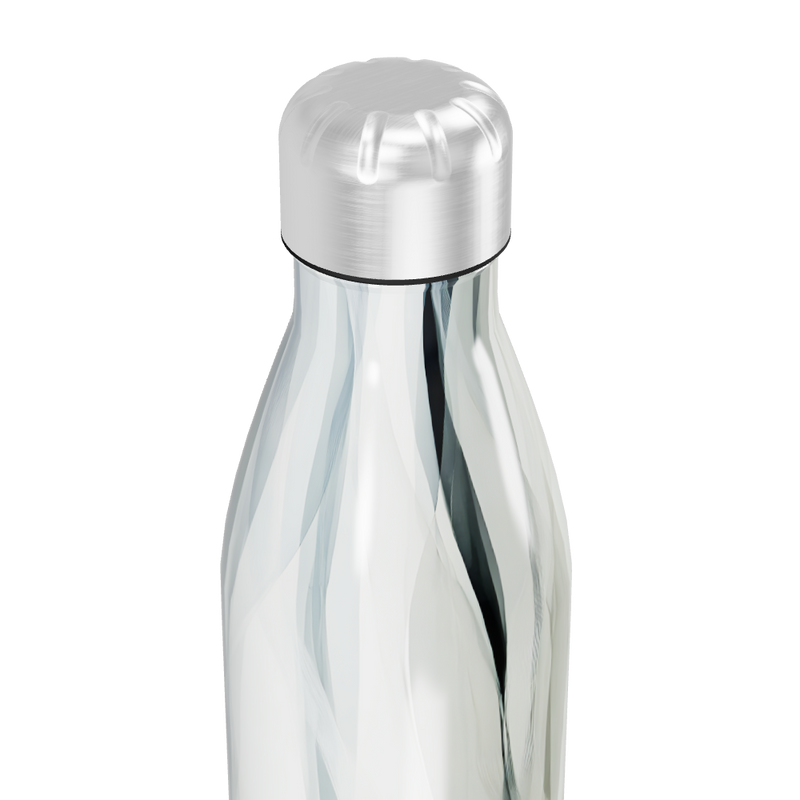 Garrafa Inox - Prata com Estampa Abstrata