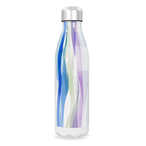 Garrafa Inox Colorida - Estampa Ondas