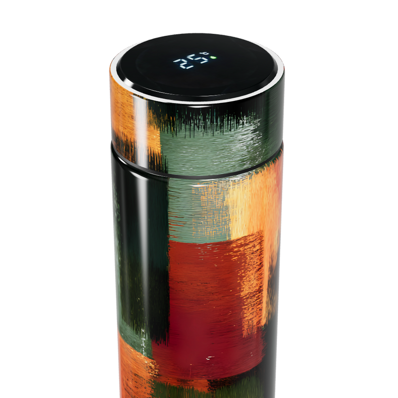 Garrafa Térmica Touch - Estampa Abstrata Colorida