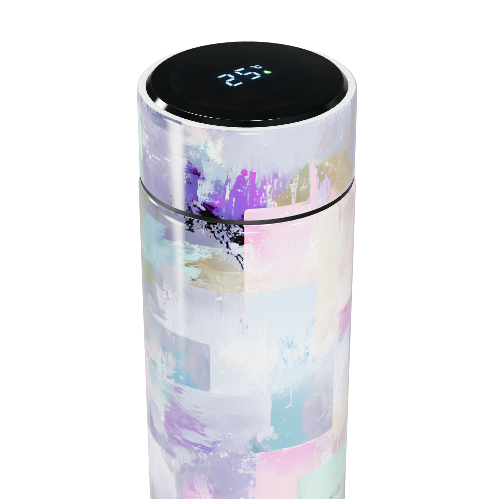 Garrafa Térmica Touch - Estampa Abstrata Colorida