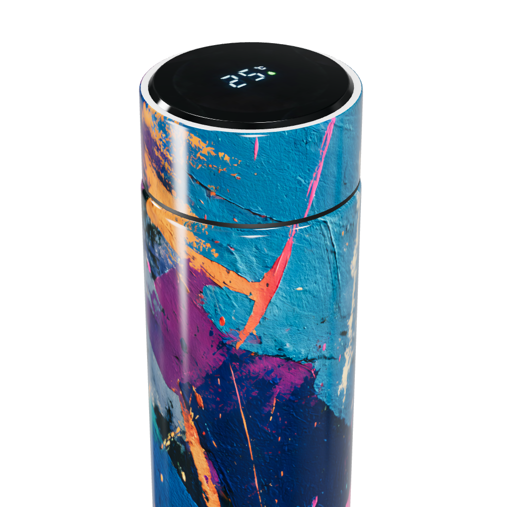 Garrafa Térmica Touch - Estampa Abstrata Colorida