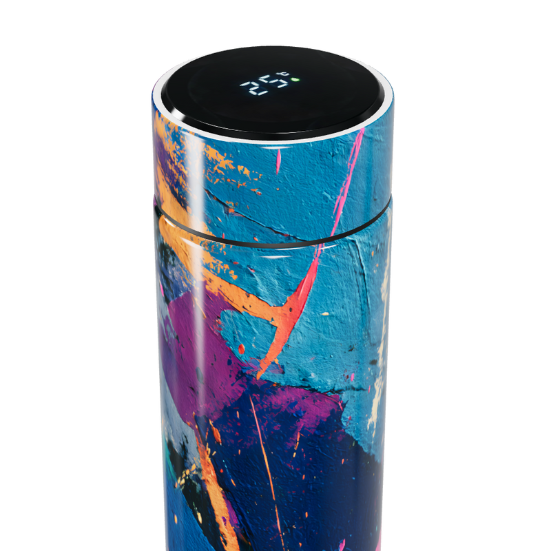 Garrafa Térmica Touch - Estampa Abstrata Colorida