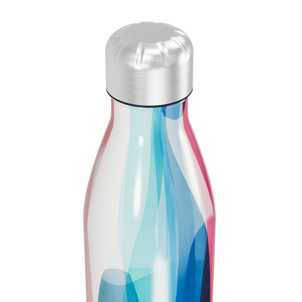 Garrafa Inox - Estampa Colorida Azul Rosa