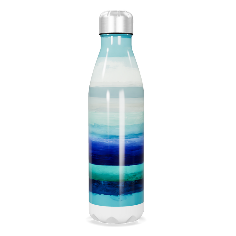 Garrafa Inox Listrada Azul e Branca