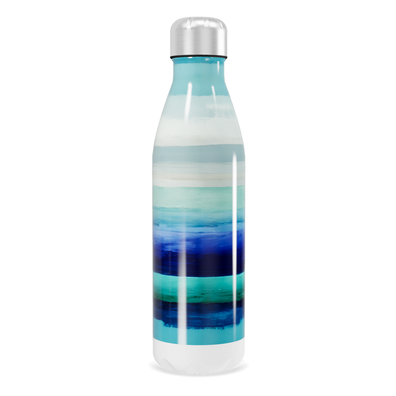 Garrafa Inox Listrada Azul e Branca