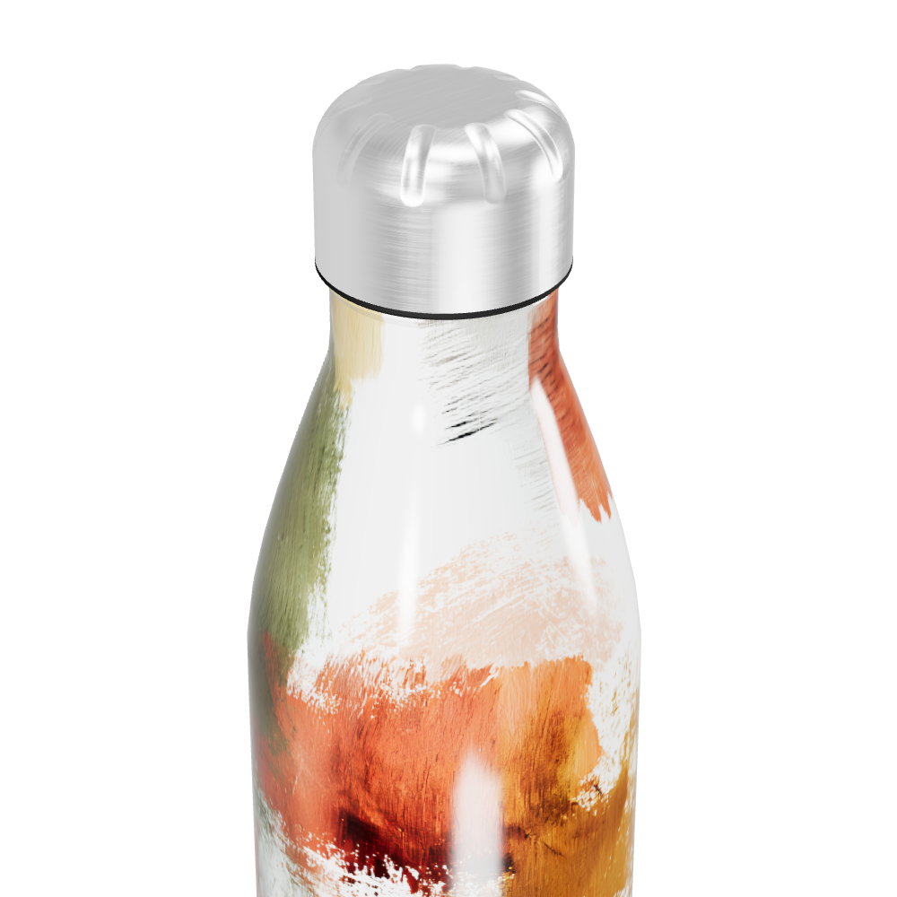 Garrafa Inox - Estampa Abstrata Colorida