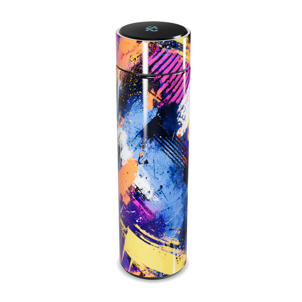 Garrafa Térmica Touch - Estampa Colorida Abstrata