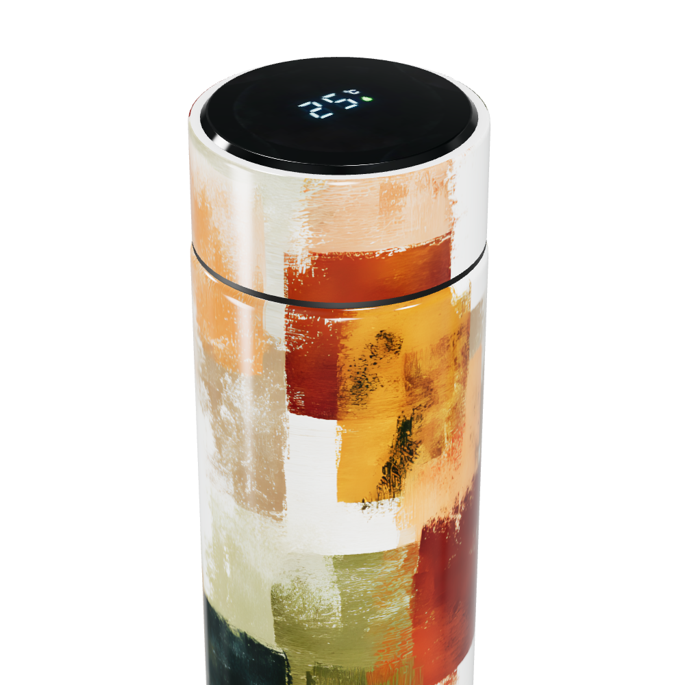 Garrafa Térmica Touch - Estampa Colorida Abstrata