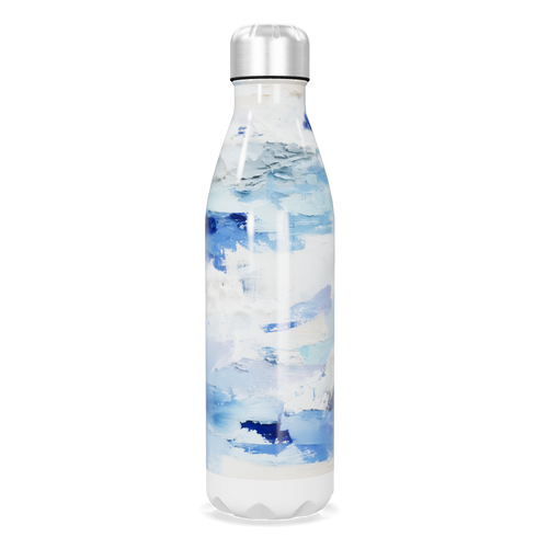 Garrafa Inox - Pintura Azul e Branca