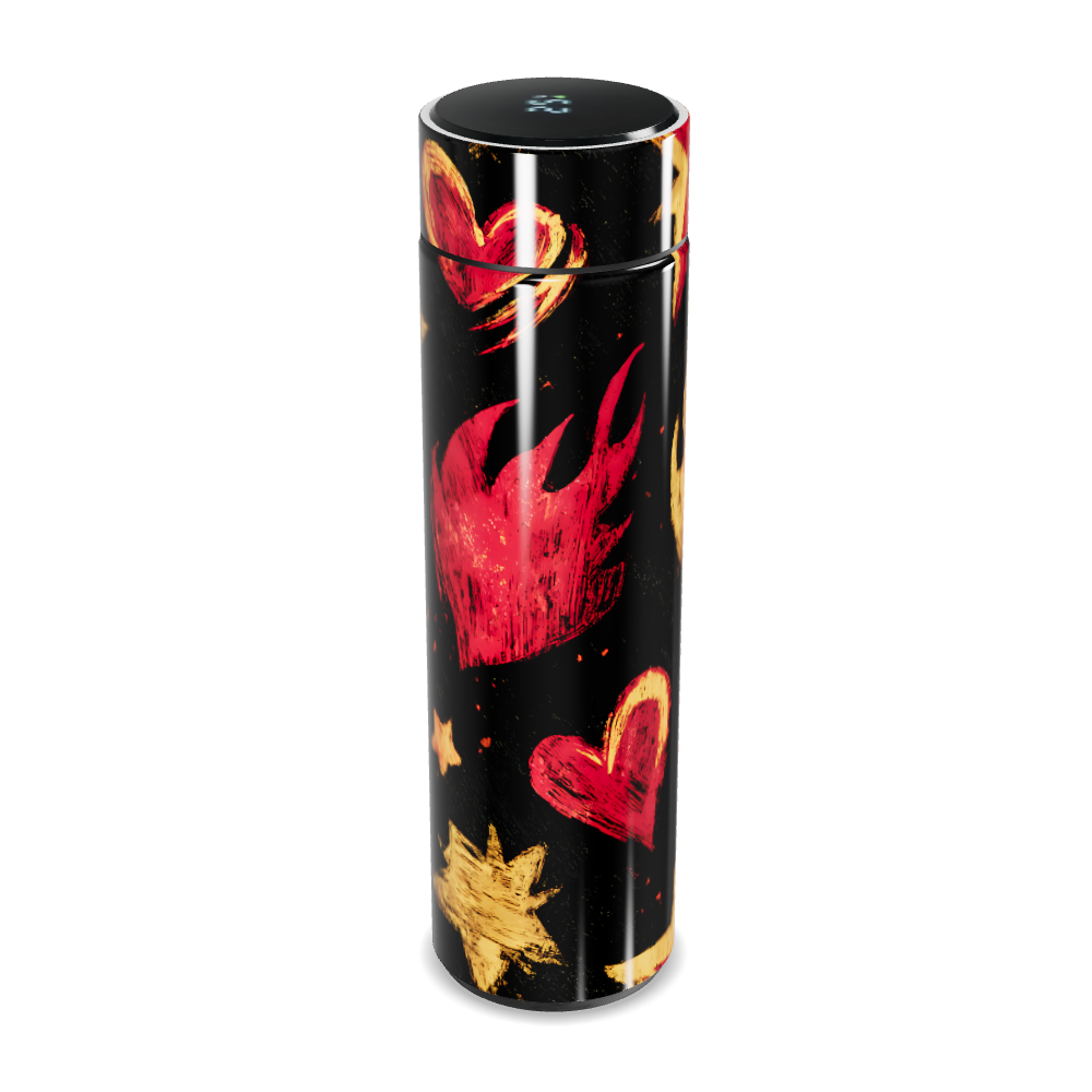 Garrafa Térmica Touch - Preto Estampada Astros