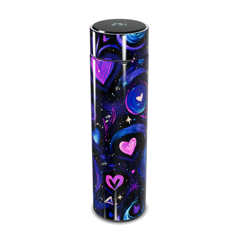 Garrafa Térmica Touch - Estampa Corações Coloridos