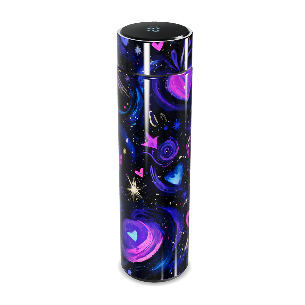 Garrafa Térmica Touch - Estampa Corações Coloridos