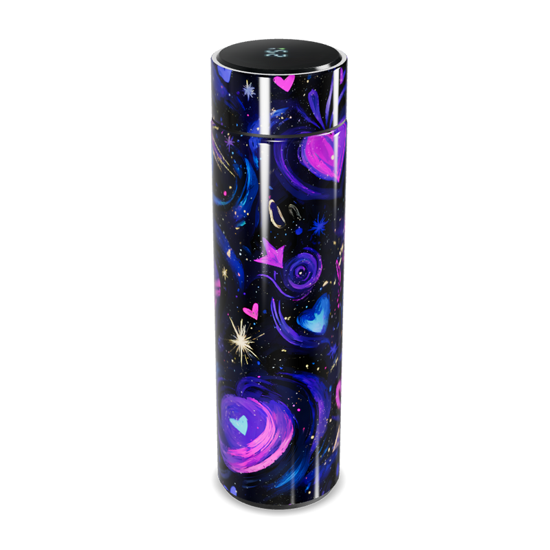 Garrafa Térmica Touch - Estampa Corações Coloridos