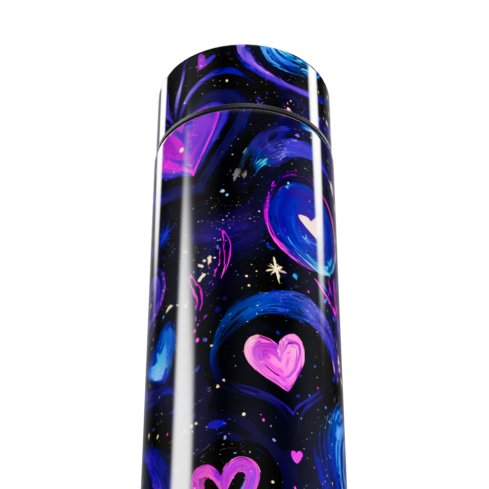 Garrafa Térmica Touch - Estampa Corações Coloridos