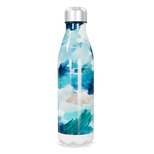 Garrafa Inox Pintura Azul Verde