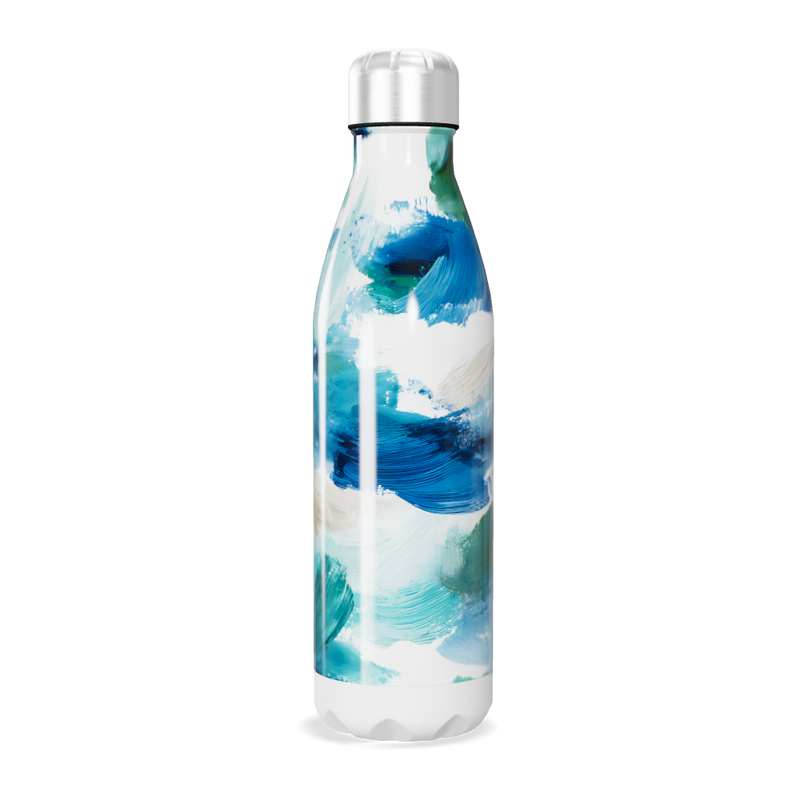 Garrafa Inox Pintura Azul Verde