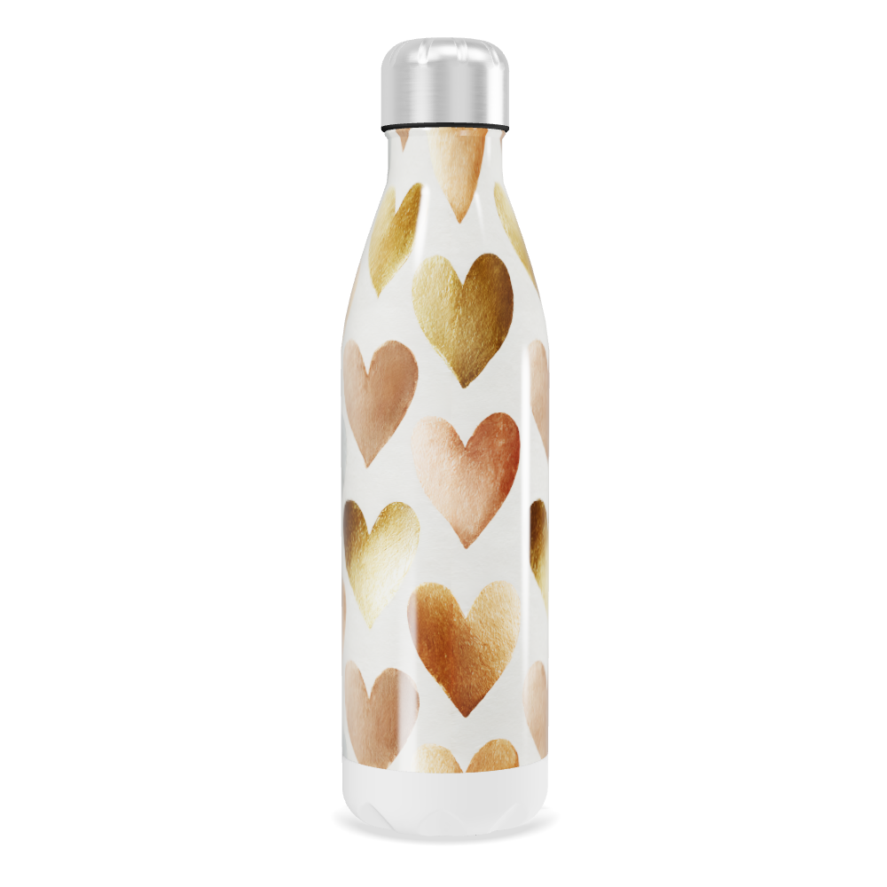 Garrafa Inox - Corações Coloridos