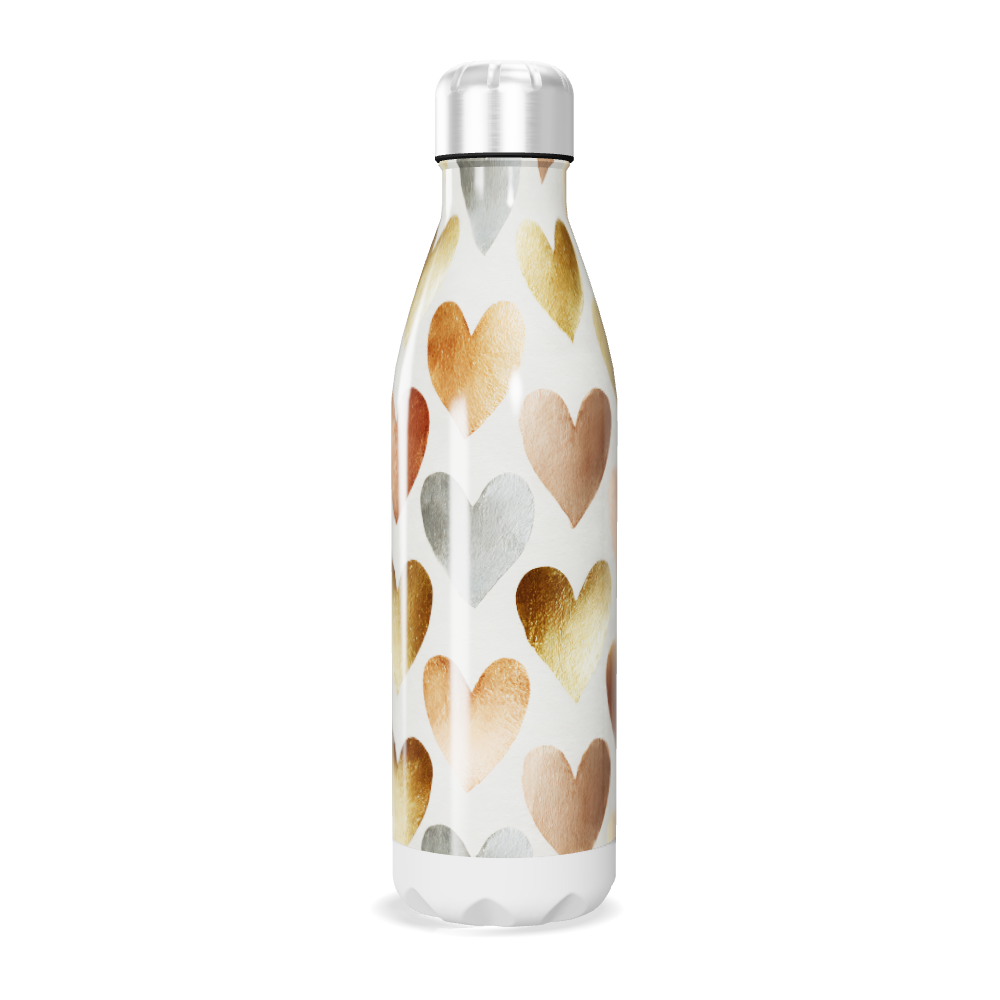 Garrafa Inox - Corações Coloridos