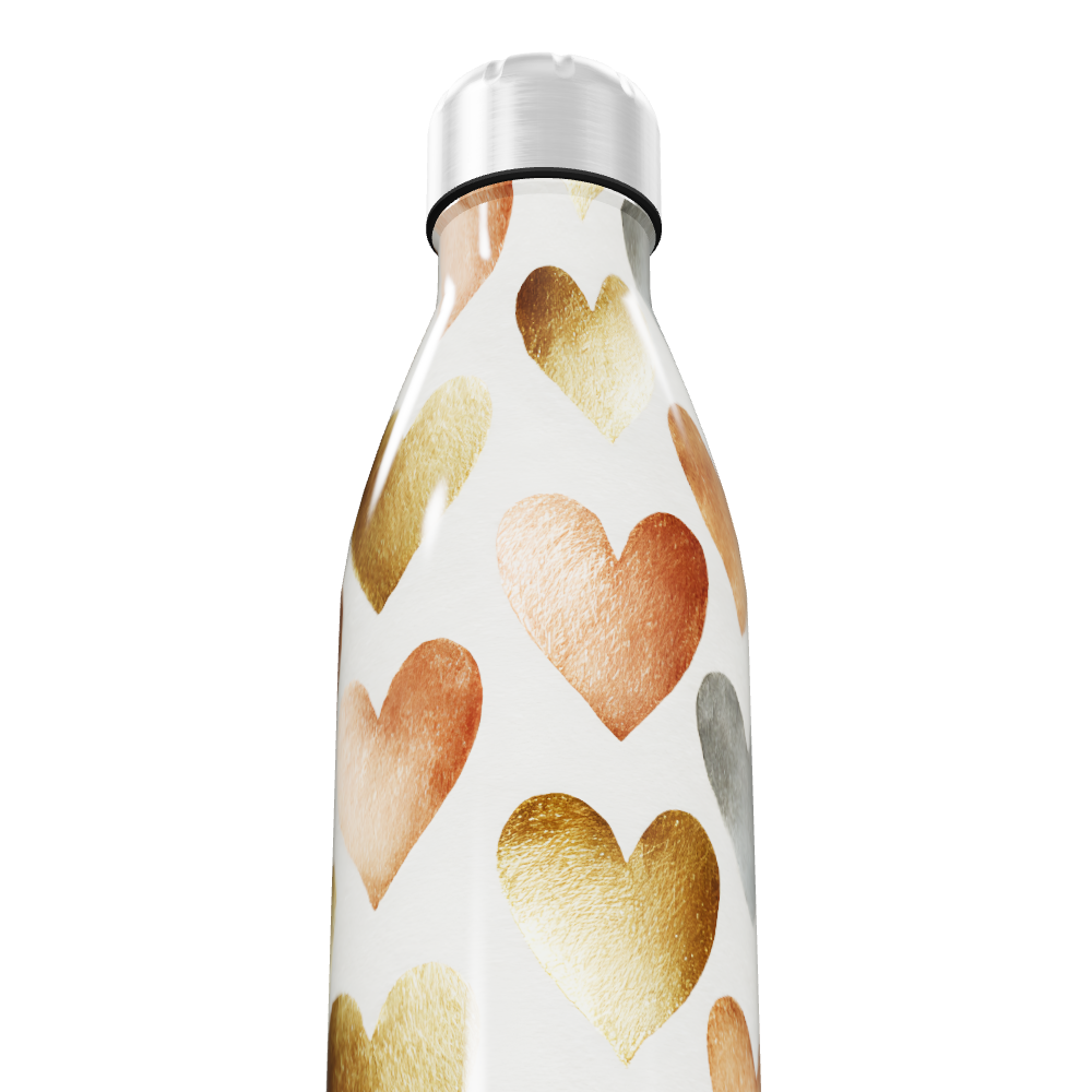 Garrafa Inox - Corações Coloridos