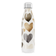 Garrafa Inox Corações Bege e Marrom