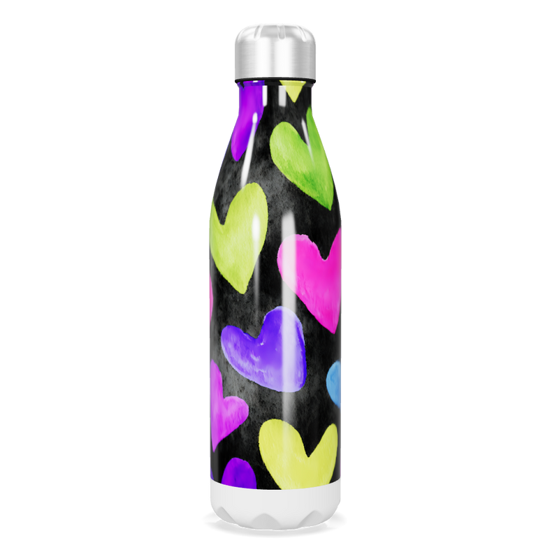 Garrafa Inox - Corações Coloridos